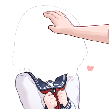 A hand headpatting Dhika